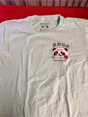 riot society Light Blue Panda Graphic Tee